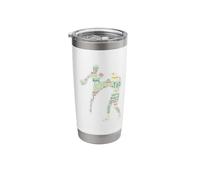 Boxing Martial Arts Kickboxer Kickboxing Word Cloud Stainless Steel Insulated Tumbler