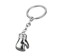 Boxing Ornament - Miniature Boxing Gloves, Portable Metal Charm | Creative Fitness Jewelry Accessory, Combat Sports Keychain, Boxing Presets for Backpacks and Athletes of the, silver, riferimento