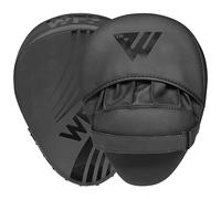 Boxing Pads Focus Mitts Hook and Jab Punch Bag Target Training Curved Strike Shield Hand Muay Thai Pad MMA Martial Arts Gloves (Matte Black)