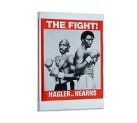 Boxing Poster Tommy Hearns VS The Amazing Marvin Hagler Poster Decorative Painting Canvas Wall Posters And Art Picture Print Modern Family Bedroom Decor Posters 08x12inch(20x30cm)