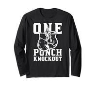 Boxing Punch Knockout King of the Ring Boxing Boxer Gloves Long Sleeve T-Shirt