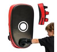 Boxing Punch Pads - 17x37x10cm Curved Training Pads, PU Leather Martial Arts Pad, Durable Kickboxing Punch Trainer with Sponge | Home Gym Coaching for Beginners Adults Kids Men Women Fitness