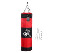 Boxing Punching Bag, Heavy Empty Training Hook Sandbag Fight Karate Punch Sand Bag for Men Women Muay Thai MMA Taekwondo (Red)