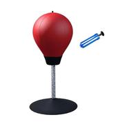 Boxing Punching Bag PU Desktop Boxing Ball Stress Relief Fighting Speed Reflex Training Punch Exercise Family Sports Equipment(Red)