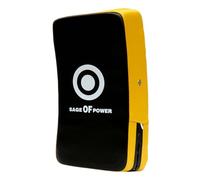 Boxing Punching Pad, Sparring Pad, Curved Synthetic Leather Lightweight Strong Build Sturdy Double Handles, Kick Shield Trainer for Gym Workout, 15.35x7.48x3.94Inches, Yellow