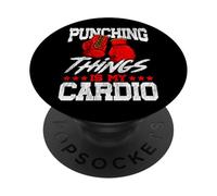 Boxing Punching Things Is My Cardio PopSockets Adhesive PopGrip
