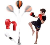 Boxing Reflex Bag | Home Boxing Equipment,with Spring Base Height Adjustable Stable Reaction Trainer for Kicking Practice Physical Health Fitness Workouts Home Martial Arts