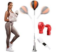 Boxing Reflex Bag With Stand - Punching Bag For Training | Strong Rebound, Fitness Equipment, Height Adjustable Gym Supplies For Stress Relief
