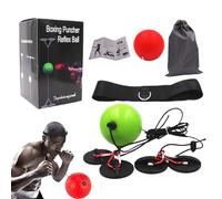 Boxing Reflex Ball, Boxing Reflex Ball for Hitting Speed, No Drill with Adjustable Headband, Fun Sports Game for All Ages, Training