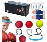 Boxing Reflex Ball, Boxing Reflex Ball Set, Boxing Equipment for Training with Adjustable Strap, Punching Training Ball for Adults to Improve Fighting Skills of Beginners
