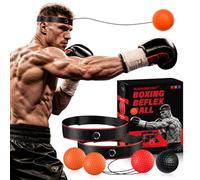 Boxing Reflex Ball Headband Set - 4 Pack Reflex Balls with 2 Adjustable Headbands for Boxing and MMA, Perfect for Improving Response Speed, Timing, Accuracy