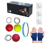 Boxing Reflex Ball Headband Set | Boxing Reflex Ball | Bandage Ball Equipment - Portable Reflex Training Ball to Improve the Compete