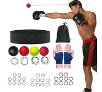 Boxing Reflex Ball - Improving Speed and Response | Boxing Training Reflex Ball and Headband - For Men Women Beginners Teenagers Professionals Living Room Bedroom Travel Fit