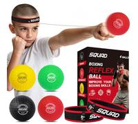 Boxing Reflex Ball Set - 4-Level Reaction Balls + Adjustable Headband - Train Speed, Timing & Hand-Eye Coordination - Safe Fun for Kids & Adults - Boxing/MMA/Krav MAGA Home Workout Gift