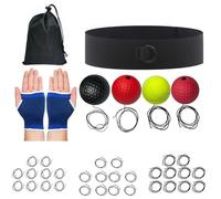 Boxing Reflex Ball Set with Headband - Punch Speed Training Equipment - Boxing Practice Headband and Ball Kit - For Men Women Beginners To Experts At Home
