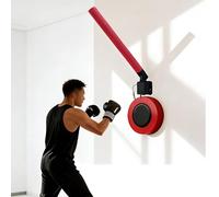 Boxing Reflex Stick Target Training Device, Wall Mounted with Striking Mat, Remote Control & Gloves, 4000mAh Battery, Adjustable Angle/Height for Agility Training