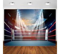 Boxing Ring Photography Backdrop Match Stage Spotlights Interior Stadium Gym Background Men Fighting Martial Arts Competition 350x230cm