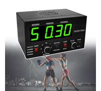 Boxing Round Timer, Mini Gym Boxing Clock with Prompt Sound, Adjustable Time & Cycles for Training Competitions
