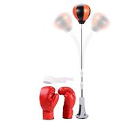 Boxing Speed Bag with Stand Suction Cup Reflex Punching Equipment | Adjustable Height Boxing Bag for Home Gym Office Backyard Playroom Adults Kids Teens Exercise Fitness