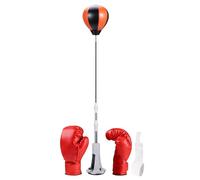Boxing Speed Bag with Stand Suction Cup Reflex Punching Tool | Standing Heavy Boxing Bag for Home Gym Office Fitness Backyard Exercise Playroom Teens Adults Kids