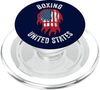 Boxing Support the Team Boxer USA Flag Men Women Kids PopSockets PopGrip for MagSafe