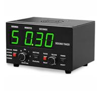 Boxing Timer, Professional Gym Interval Timer with Adjustable Buzzer Alarm for Muay Thai, MMA, Kickboxing, 30S-10min Training and 0/30/60S Rest Time