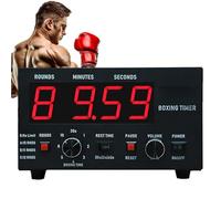 Boxing Timer, Professional Gym Interval Timer with LED Display, Sound Adjustable, Training Time and Cycle Times for Muay Thai, MMA, Kickboxing