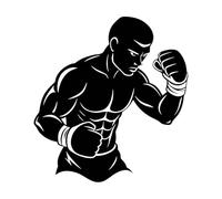 Boxing Titans The Stories of Legendary Fighters Vinyl Wall Stickers 42x45.4cm Multi Color Selection Black