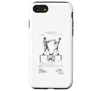 Boxing Toy Patent Blueprint Vintage Boxer Game Drawing Case for iPhone SE (2020) / 7/8