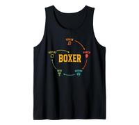 Boxing Train Punch Defend Win Repeat Boxer Training Mindset Tank Top