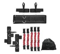 Boxing Training Bands Suit with TPE, Adjustable Parts, Ropes, Waist Belt, Ankle Straps, Wrist Straps, Storage Bag for Explosive Power, Strength Training in Boxing, Taekwondo, Fencing, Basketball,