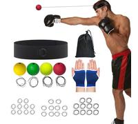 Boxing Training Reaction Ball, Improving Punch Speed and Response, Boxing Training Ball with Headband - For Use in the Living Room, Bedroom, Gym, for Men, Women, A
