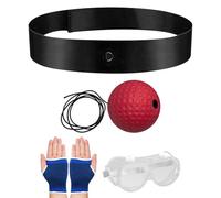 Boxing Training Reflex Ball - 3.8cm Interactive Speed Ball Set with Elastic Band for Punching Practice Reaction Trainer Improve Accuracy and Coordination