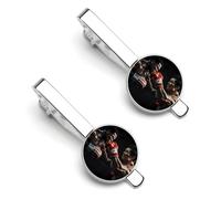Boxing U.S. VS China 1 Pair Men's Tie Clips Lightweight Necktie Tie Bars for Business Wedding Suit