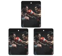 Boxing U.S. VS China 3 PCS Car Air Freshener Hanging Aromatherapy Tablets Automotive Ornament for Auto Room Bathroom Bedside Square