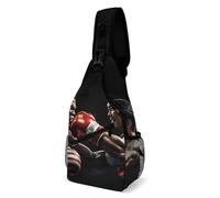 Boxing U.S. VS China Cute Shoulder Bags Casual Sling Backpack Print Crossbody Chest Bag for Men Women