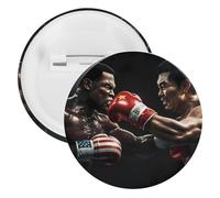 Boxing U.S. VS China Novelty Buttons & Pins Lightweight Tinplate Lapel Badges Brooches Jewelry Gifts