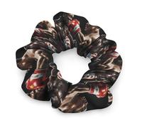 Boxing U.S. VS China Women Scrunchies for Ponytail Holders Soft Satin Elastic Hair Ties for All Hair Types