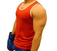Boxing Vest Training Top Sleeveless Fitness Gym Sports Red Blue Black New (Red, XS)