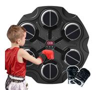 Boxing Wall, Musical Boxing Mat Wall | Smart Punch Toys with Gloves | Wireless Typing Equipment for Beginners, Home Fitness