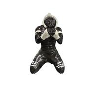 Boxing Warrior Figurine Muay Thai Boxer Figurine - Kneeling Resin Sculpture for Home & Office Décor, Black Boxing Statue 1Pcs.