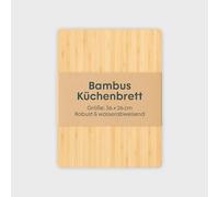 BOXIO - Board: Premium Bamboo Chopping Board, 36 x 26 cm | Fits as a wooden lid for wash and toilet - large kitchen board, chopping board wood, wooden board kitchen
