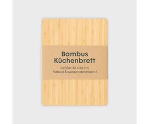 BOXIO - Board: Premium Bamboo Chopping Board, 36 x 26 cm Fits Perfect as a Wooden Lid for Wash & Toilet - Large Kitchen Board, Wooden Chopping Board, Wooden Board, Kitchen, Bamboo Breakfast Board