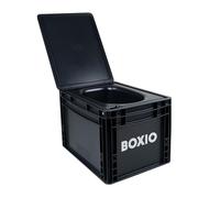 BOXIO - Toilet: Camping Toilet 40 x 30 Compact Mobile Dry Separation Toilet without Chemicals for Camping, Van, Outdoor, Roof Tent: Toilet on Eurobox Base without Electricity for Travel, Black