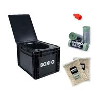 BOXIO Toilet Plus - Convenient Camping Toilet! Compact, Safe, and Personal Composting Toilet with Convenient Disposal for Camping, RVing, Boating, Road Trips and Other Recreational Activities