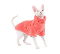 BOXIZ Clothes for Sphynx Cats and Munchkin Cats, Autumn and Winter Fleece Thickened - pink M