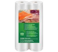 BoxLegend Vacuum Sealer Bags Vacuum Food Sealer Rolls, 2 Rolls 28 x 600cm Storage Bags, Heavy-Duty Commercial Customized Size Food Bags for Food Storage, Sous Vide Cooking, BPA-Free