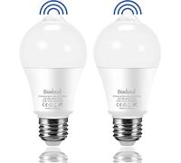 Boxlood PIR Motion Sensor Light Bulbs, E27 Screw, 12W LED Bulb (100W Halogen Equivalent, 6000K Daylight, Security Lighting for Front Door, Hallway, Basement (2 Pack)