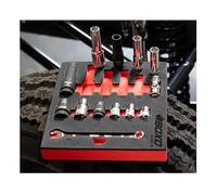 BOXO USA 10mm Socket and Wrench Rescue Kit - 13 Piece Set in Deep EVA Foam Tool Storage Solution - 1/4”, 3/8” and 1/2” 6-Point Chrome and 6-Point Impact Socket