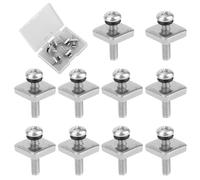 BOXOB 10pcs Fin Screws for Surfboard, 316 Stainless Steel Paddleboard Fin Screw and Plate with O Rings Surfing Accessories Repair Replacement for Paddle Longboard and SUP